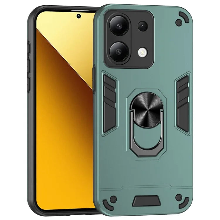 For Xiaomi Redmi Note 13 4G Case PC+TPU Shock-Absorption Phone Cover Support Magnetic Car Mount