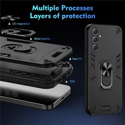 For Samsung Galaxy A25 5G (Global) (161.0 x 76.5 x 8.3mm) Case Kickstand Car Mount Phone Case
