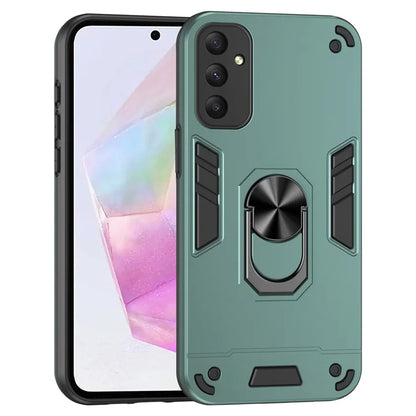 For Samsung Galaxy A35 5G Case Ring Kickstand PC+TPU Scratch-proof Phone Shell