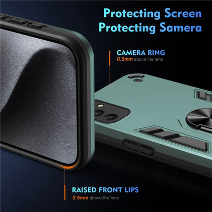 For Samsung Galaxy A35 5G Case Ring Kickstand PC+TPU Scratch-proof Phone Shell