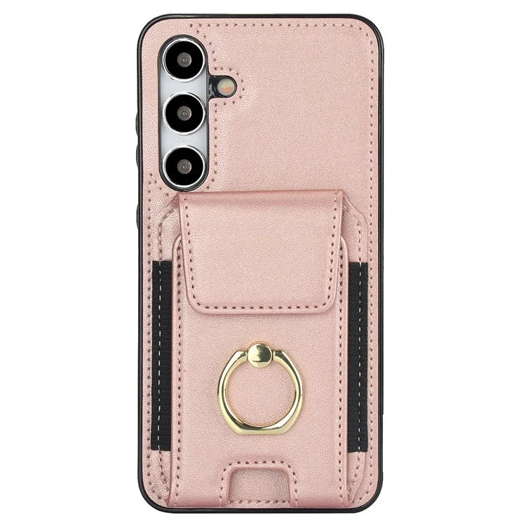 For Samsung Galaxy S23 FE Case Elastic Card Slot PU Leather+TPU Phone Cover
