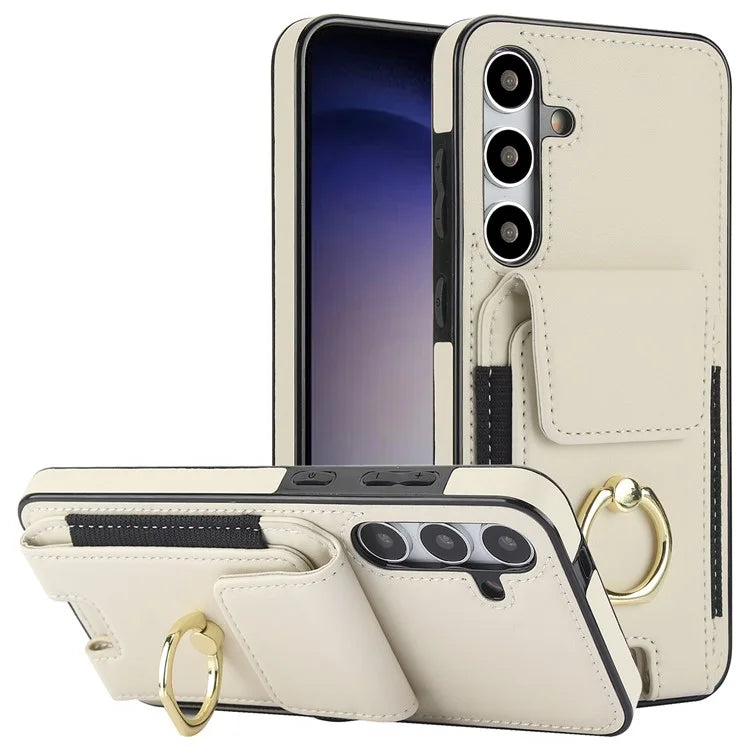 For Samsung Galaxy S23 FE Case Elastic Card Slot PU Leather+TPU Phone Cover