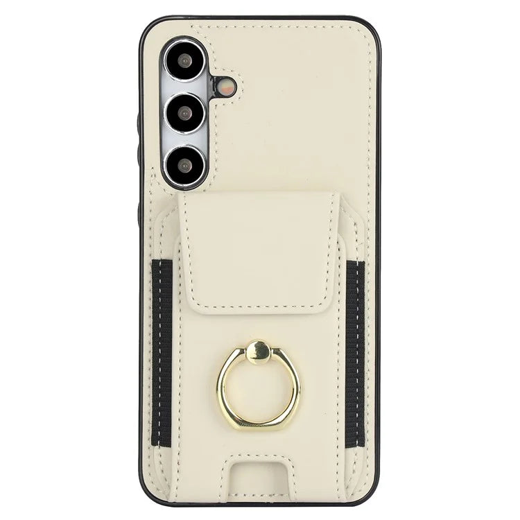 For Samsung Galaxy S23 FE Case Elastic Card Slot PU Leather+TPU Phone Cover