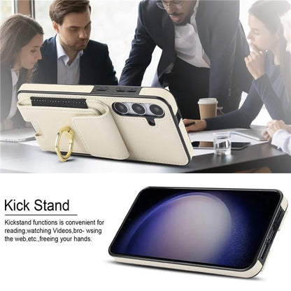 For Samsung Galaxy S23 FE Case Elastic Card Slot PU Leather+TPU Phone Cover