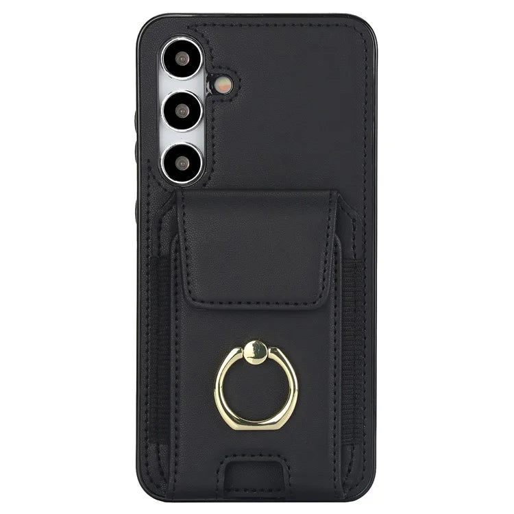 For Samsung Galaxy S23 FE Case Elastic Card Slot PU Leather+TPU Phone Cover