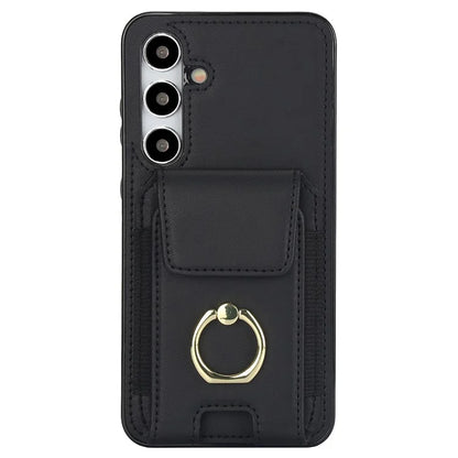 For Samsung Galaxy S23 FE Case Elastic Card Slot PU Leather+TPU Phone Cover
