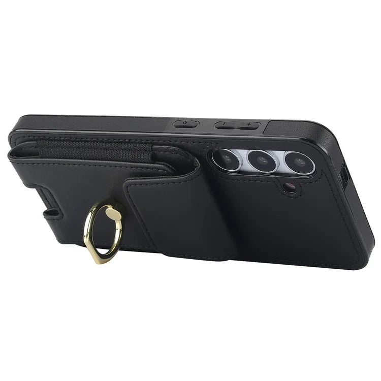 For Samsung Galaxy S23 FE Case Elastic Card Slot PU Leather+TPU Phone Cover