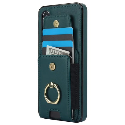 For Samsung Galaxy S23 FE Case Elastic Card Slot PU Leather+TPU Phone Cover