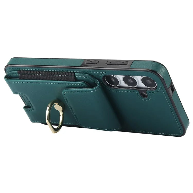 For Samsung Galaxy S23 FE Case Elastic Card Slot PU Leather+TPU Phone Cover
