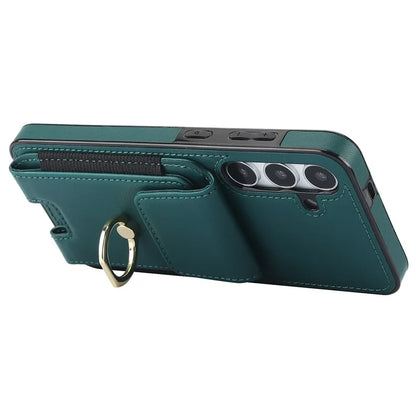 For Samsung Galaxy S23 FE Case Elastic Card Slot PU Leather+TPU Phone Cover