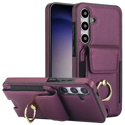 For Samsung Galaxy S23 FE Case Elastic Card Slot PU Leather+TPU Phone Cover