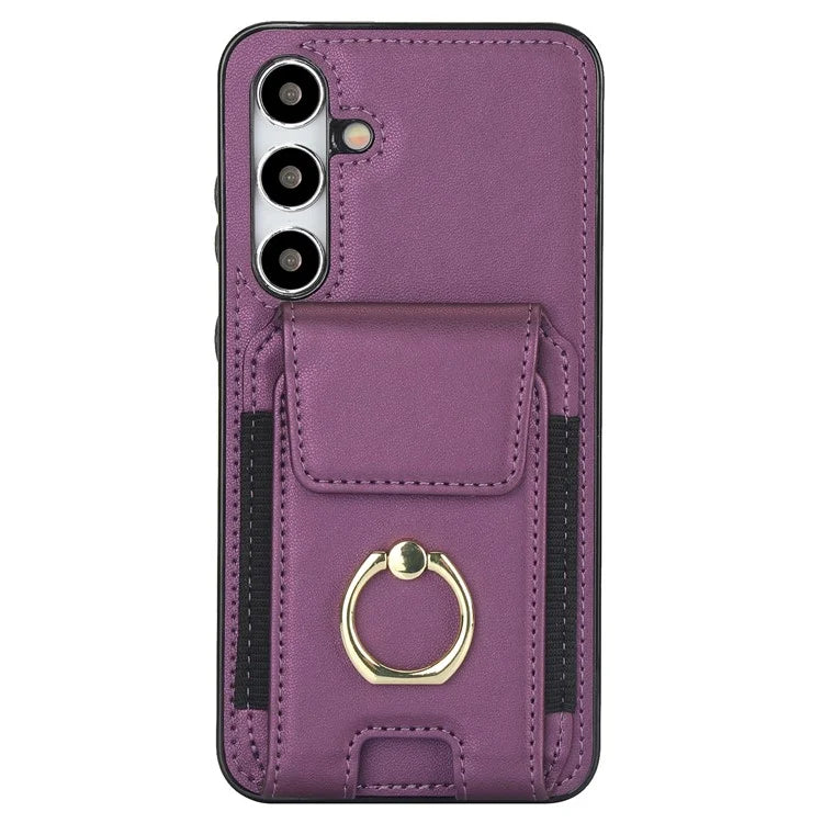For Samsung Galaxy S23 FE Case Elastic Card Slot PU Leather+TPU Phone Cover