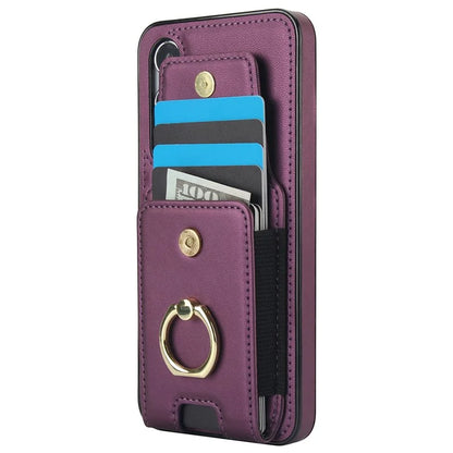 For Samsung Galaxy S23 FE Case Elastic Card Slot PU Leather+TPU Phone Cover