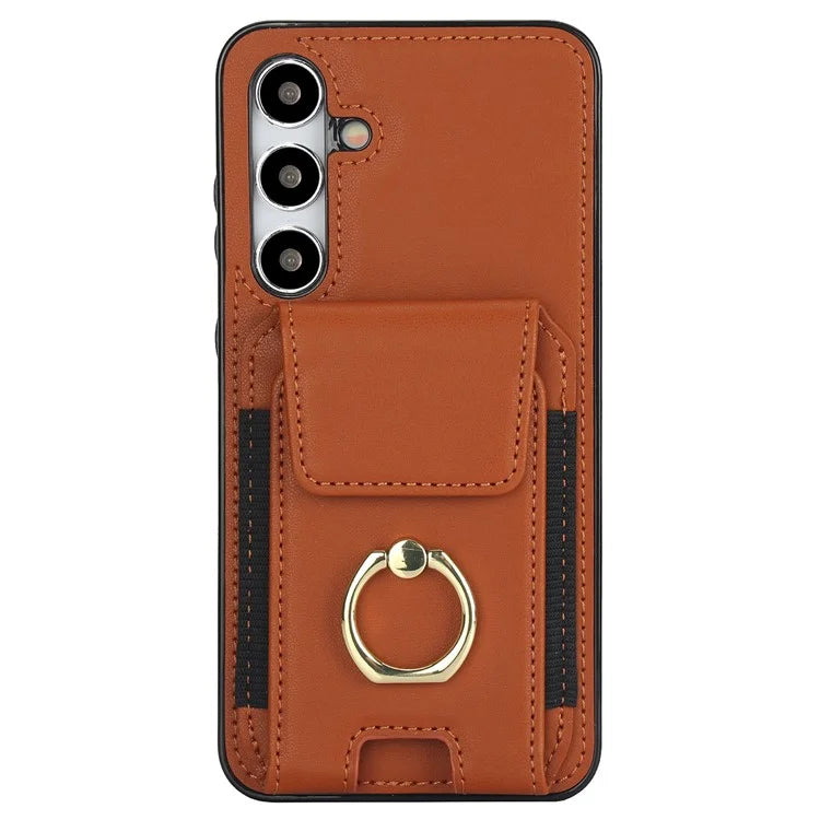 For Samsung Galaxy S23 FE Case Elastic Card Slot PU Leather+TPU Phone Cover