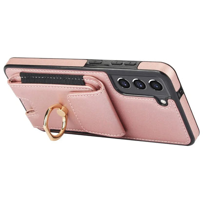 For Samsung Galaxy S22+ 5G Case PU Leather Coated TPU Phone Cover with Card Holder