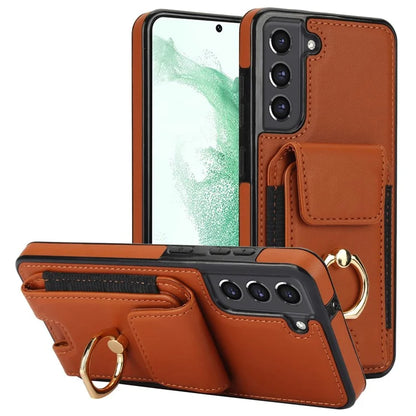 For Samsung Galaxy S22+ 5G Case PU Leather Coated TPU Phone Cover with Card Holder