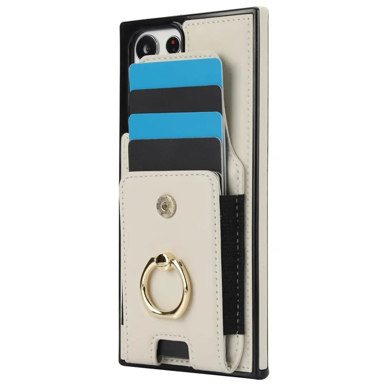 For Samsung Galaxy S22 Ultra 5G Case Card Holder Leather Coated TPU Kickstand Cover