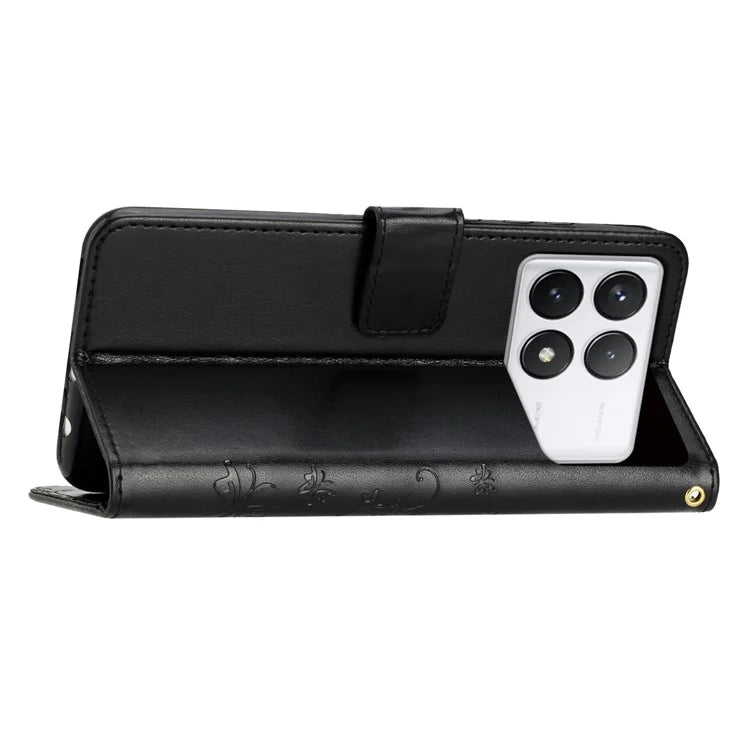 For Xiaomi Redmi K70E 5G / Poco X6 Pro 5G Case Butterfly Pattern Wallet Style Leather Phone Cover