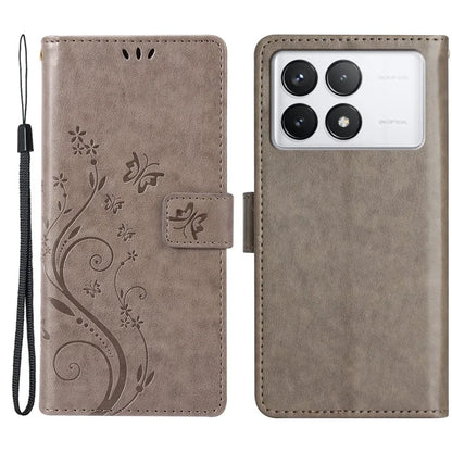 For Xiaomi Redmi K70E 5G / Poco X6 Pro 5G Case Butterfly Pattern Wallet Style Leather Phone Cover
