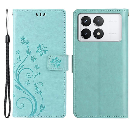 For Xiaomi Redmi K70E 5G / Poco X6 Pro 5G Case Butterfly Pattern Wallet Style Leather Phone Cover