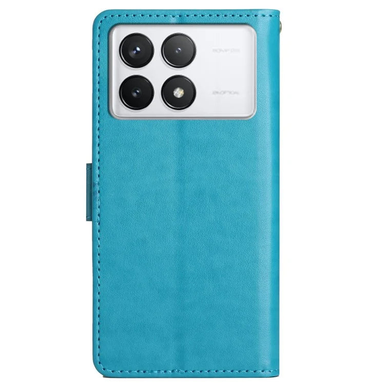 For Xiaomi Redmi K70E 5G / Poco X6 Pro 5G Case Butterfly Pattern Wallet Style Leather Phone Cover