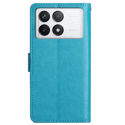 For Xiaomi Redmi K70E 5G / Poco X6 Pro 5G Case Butterfly Pattern Wallet Style Leather Phone Cover