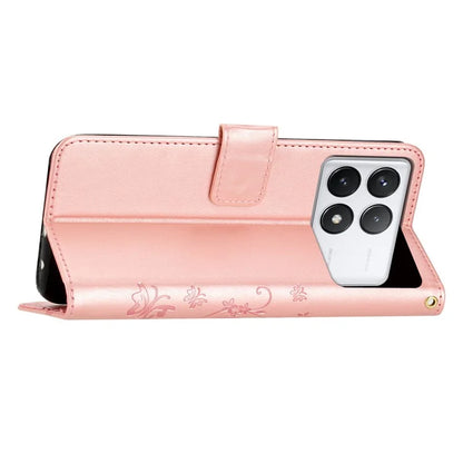 For Xiaomi Redmi K70E 5G / Poco X6 Pro 5G Case Butterfly Pattern Wallet Style Leather Phone Cover