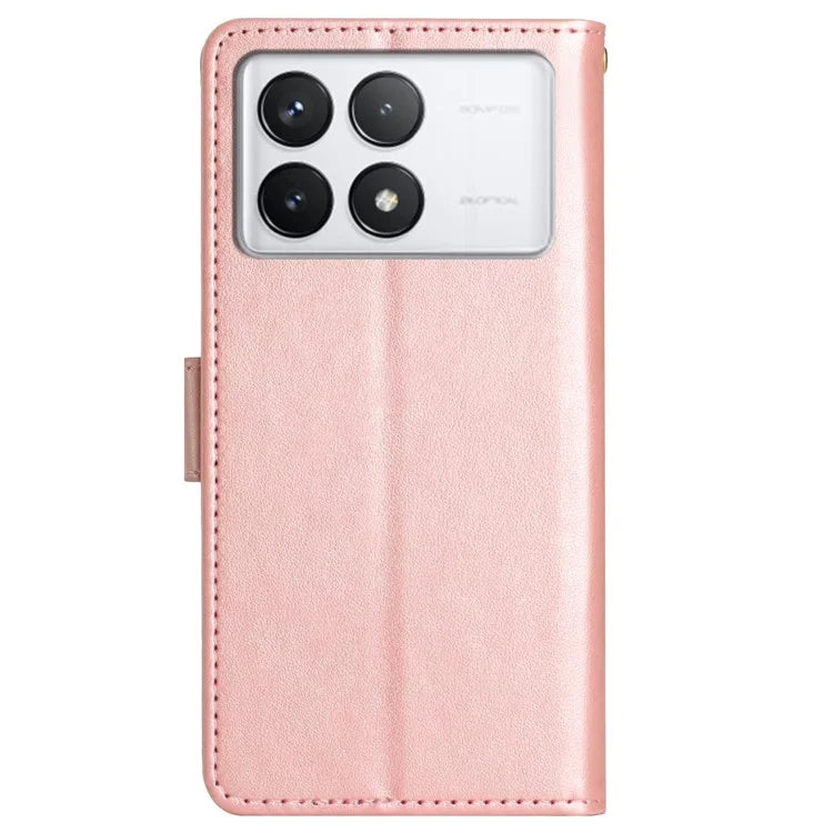 For Xiaomi Redmi K70E 5G / Poco X6 Pro 5G Case Butterfly Pattern Wallet Style Leather Phone Cover