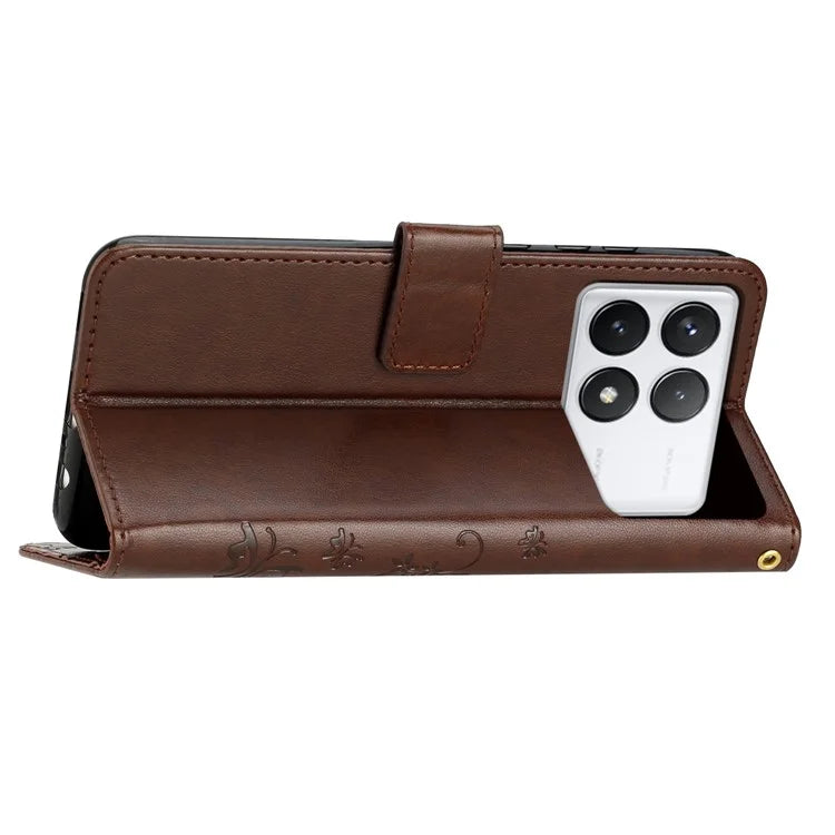 For Xiaomi Redmi K70E 5G / Poco X6 Pro 5G Case Butterfly Pattern Wallet Style Leather Phone Cover