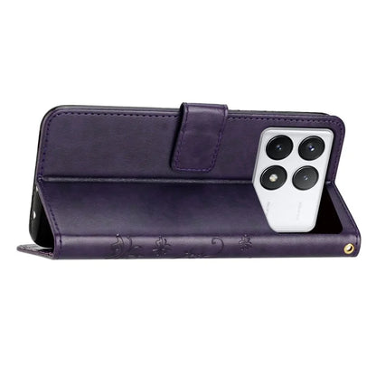 For Xiaomi Redmi K70E 5G / Poco X6 Pro 5G Case Butterfly Pattern Wallet Style Leather Phone Cover