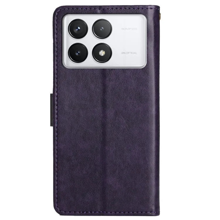 For Xiaomi Redmi K70E 5G / Poco X6 Pro 5G Case Butterfly Pattern Wallet Style Leather Phone Cover