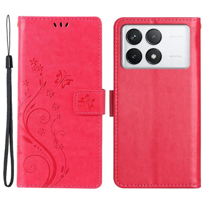 For Xiaomi Redmi K70E 5G / Poco X6 Pro 5G Case Butterfly Pattern Wallet Style Leather Phone Cover