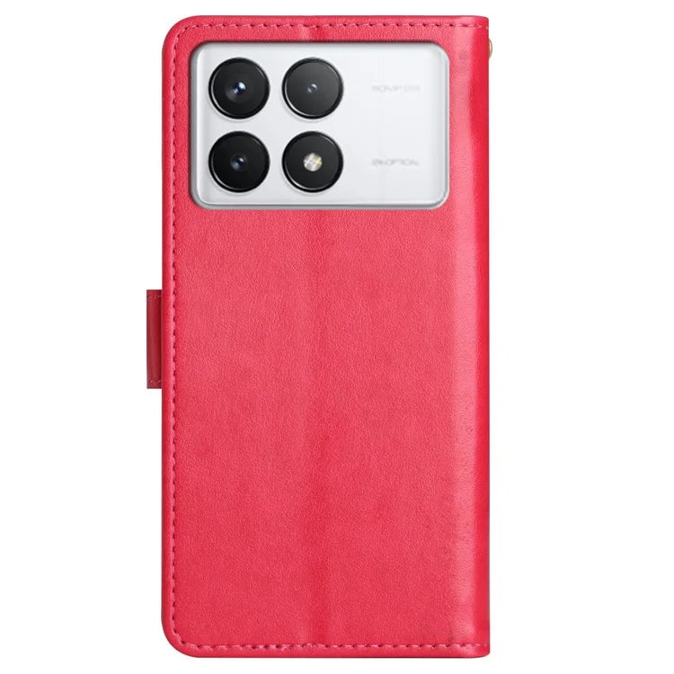 For Xiaomi Redmi K70E 5G / Poco X6 Pro 5G Case Butterfly Pattern Wallet Style Leather Phone Cover
