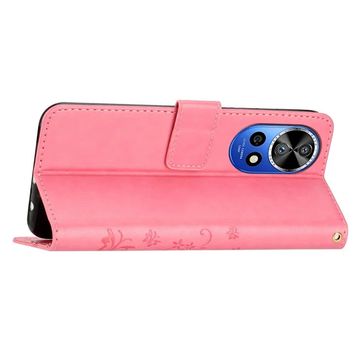 For Huawei nova 12 Pro 5G / nova 12 Ultra 5G Case PU Leather Wallet Butterfly Phone Cover