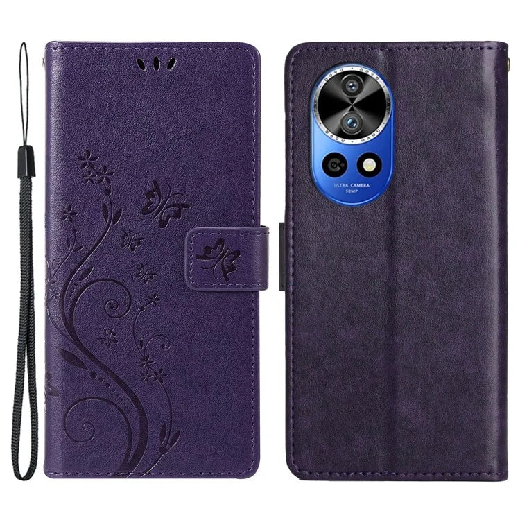 For Huawei nova 12 Pro 5G / nova 12 Ultra 5G Case PU Leather Wallet Butterfly Phone Cover