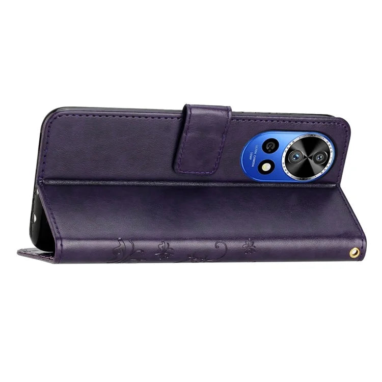 For Huawei nova 12 Pro 5G / nova 12 Ultra 5G Case PU Leather Wallet Butterfly Phone Cover