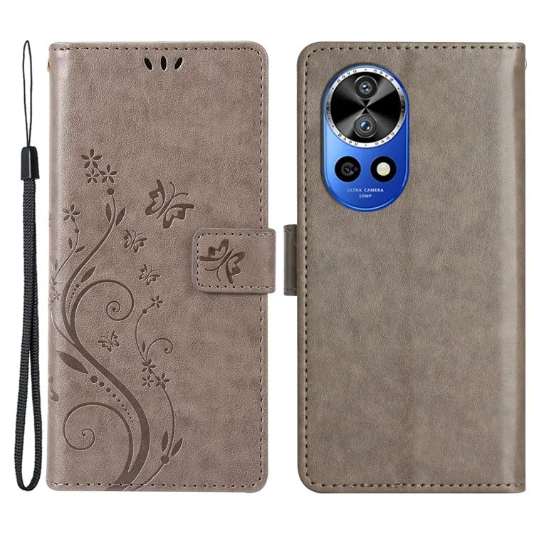For Huawei nova 12 Pro 5G / nova 12 Ultra 5G Case PU Leather Wallet Butterfly Phone Cover
