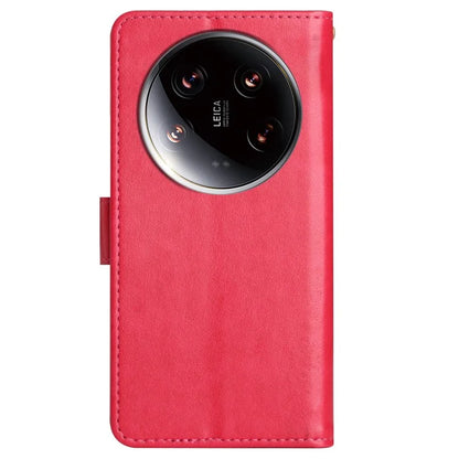 For Xiaomi 14 Ultra Wallet Phone Case Butterfly Pattern PU Leather Flip Cover