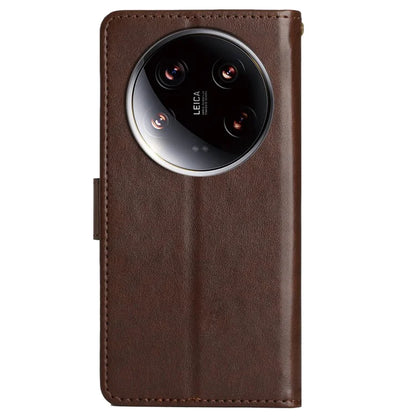 For Xiaomi 14 Ultra Wallet Phone Case Butterfly Pattern PU Leather Flip Cover