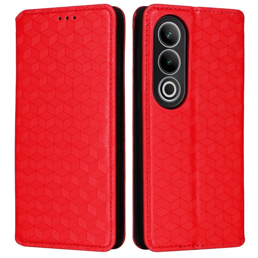 For OnePlus Ace 3V 5G Leather Phone Cover Rhombus Imprinted Wallet