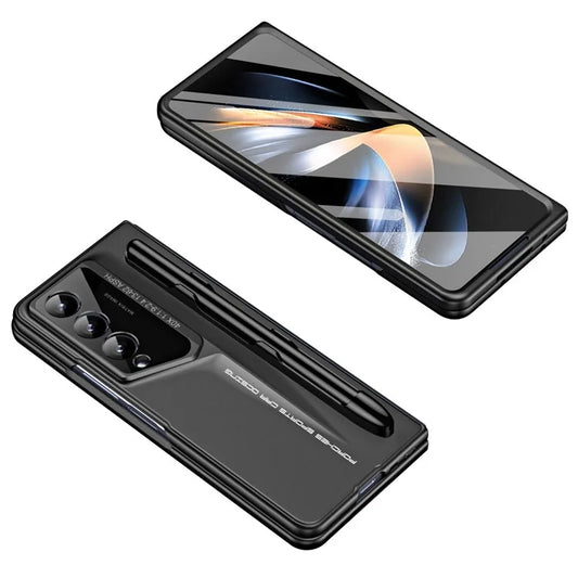 918 Series for Samsung Galaxy Z Fold4 5G PC Phone Case with Stylus and Tempered Glass Film