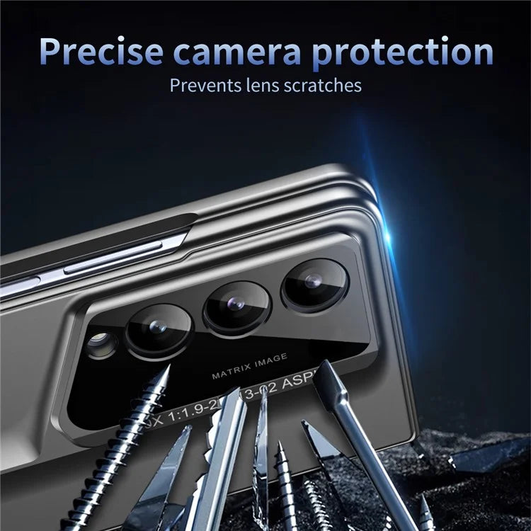 918 Series for Samsung Galaxy Z Fold4 5G PC Phone Case with Stylus and Tempered Glass Film