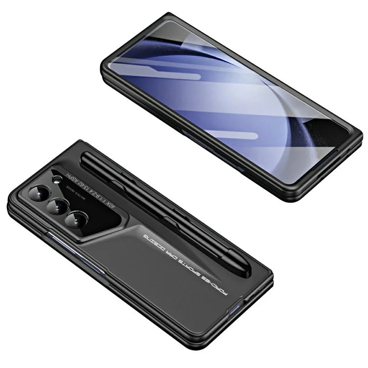 For Samsung Galaxy Z Fold5 5G Case 918 Series Built-In Tempered Glass Film PC Phone Cover with Stylus