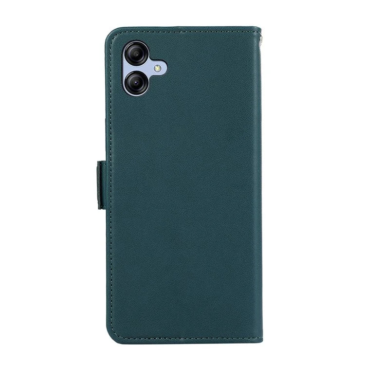 ABEEL For Samsung Galaxy A04 4G (164.4 x 76.3 x 9.1 mm) PU Leather Wallet Stand Case RFID Blocking Phone Shell