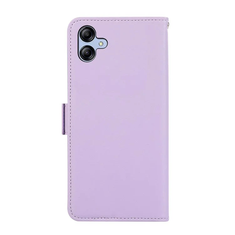 ABEEL For Samsung Galaxy A04 4G (164.4 x 76.3 x 9.1 mm) PU Leather Wallet Stand Case RFID Blocking Phone Shell