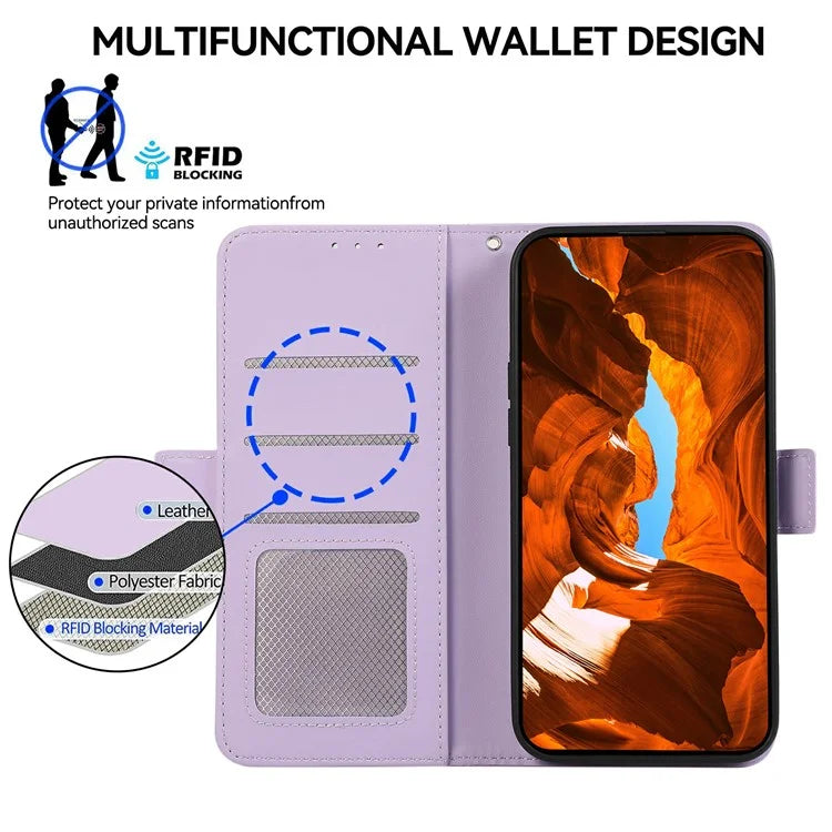 ABEEL For Samsung Galaxy A04s 4G (164.7 x 76.7 x 9.1 mm) / A13 5G Case Leather RFID Blocking Phone Cover