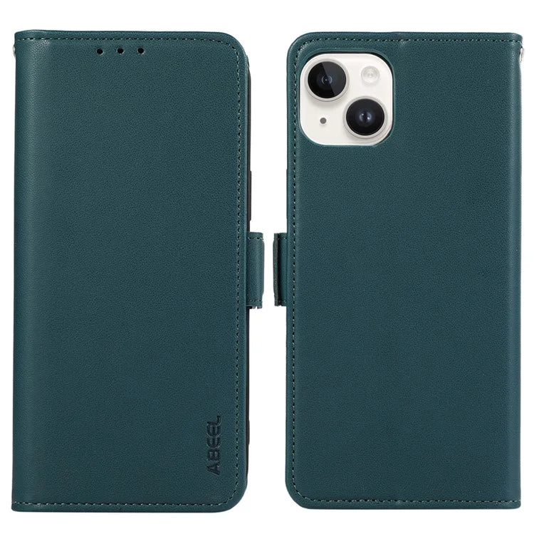 ABEEL For iPhone 14 Case PU Leather Stand Phone Cover RFID Blocking Wallet