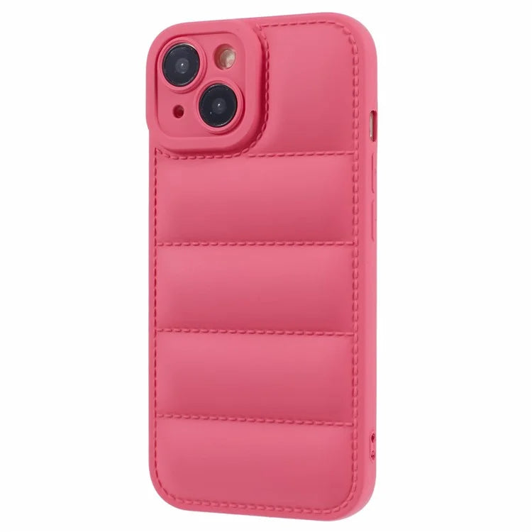 JTW Series For iPhone 15 TPU Case Rubberized Down Jacket Design Back Phone Cover