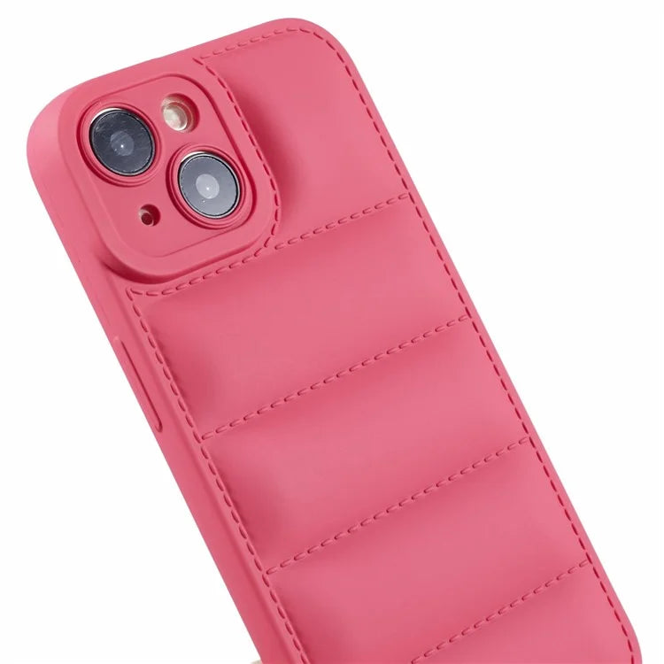 JTW Series For iPhone 13 6.1 inch TPU Case Down Jacket Design Phone Shell with Precise Lens Cutout