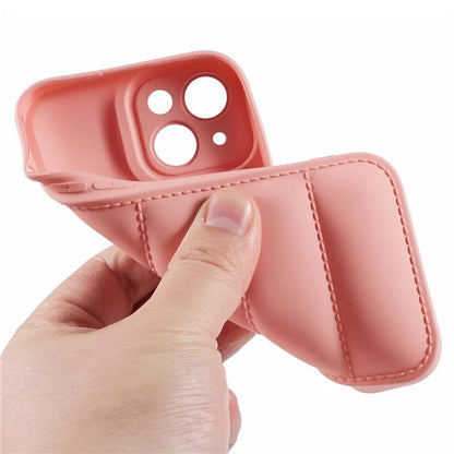 JTW Series For iPhone 13 6.1 inch TPU Case Down Jacket Design Phone Shell with Precise Lens Cutout